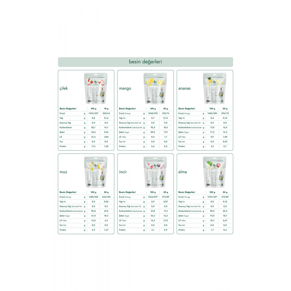 Freeze Dried Kuru Meyve 6'lı Tanışma Paketi