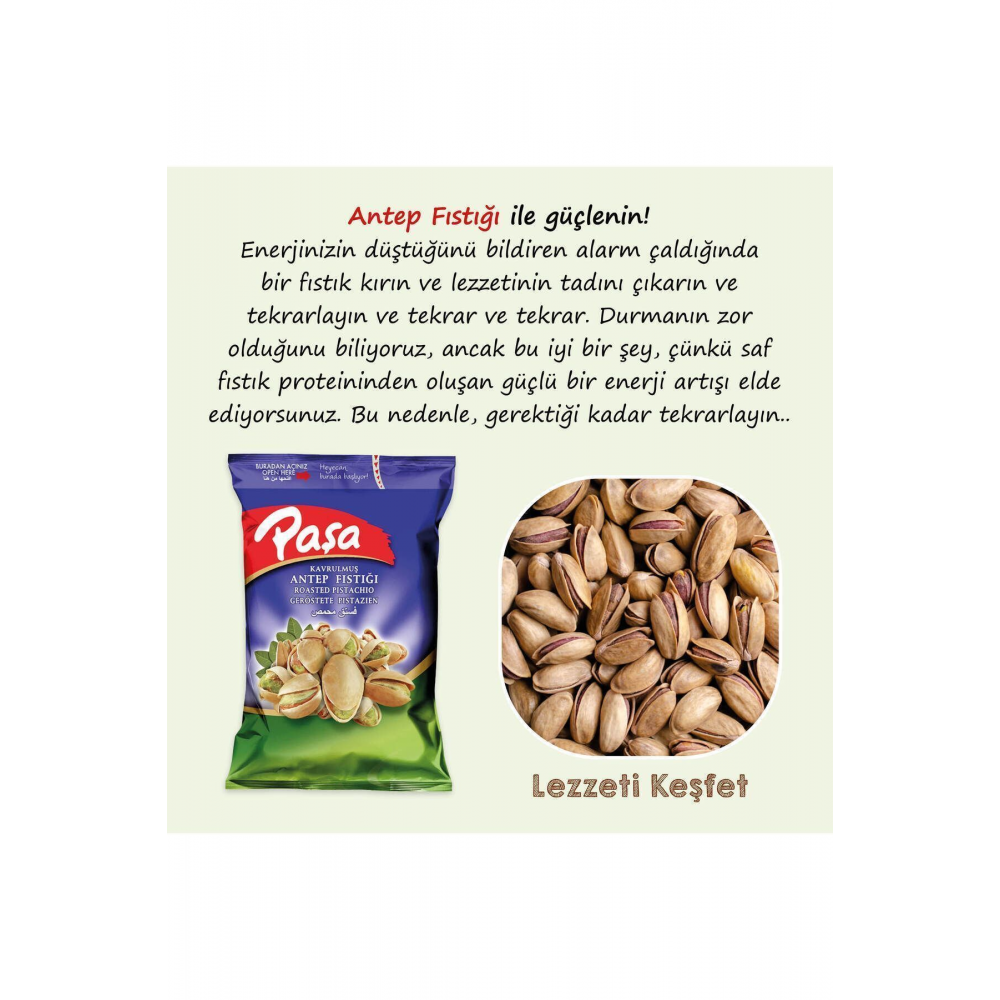 Paşa Antep Fıstığı 150 gr X 4 Adet (NATUREL 1. KALİTE)