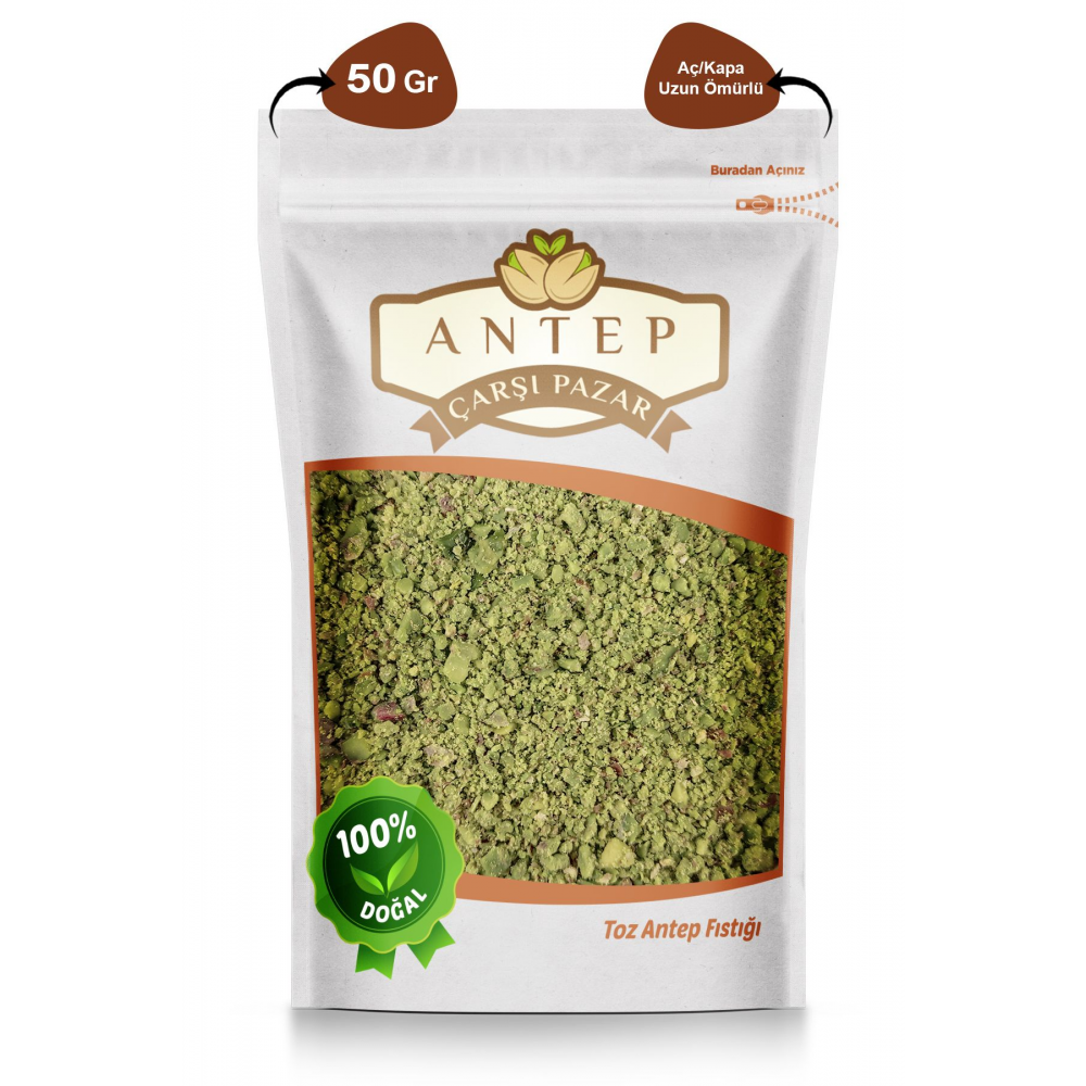 Toz Antep Fıstığı (Boz İçten Çekilmiş) | 50 Gr.
