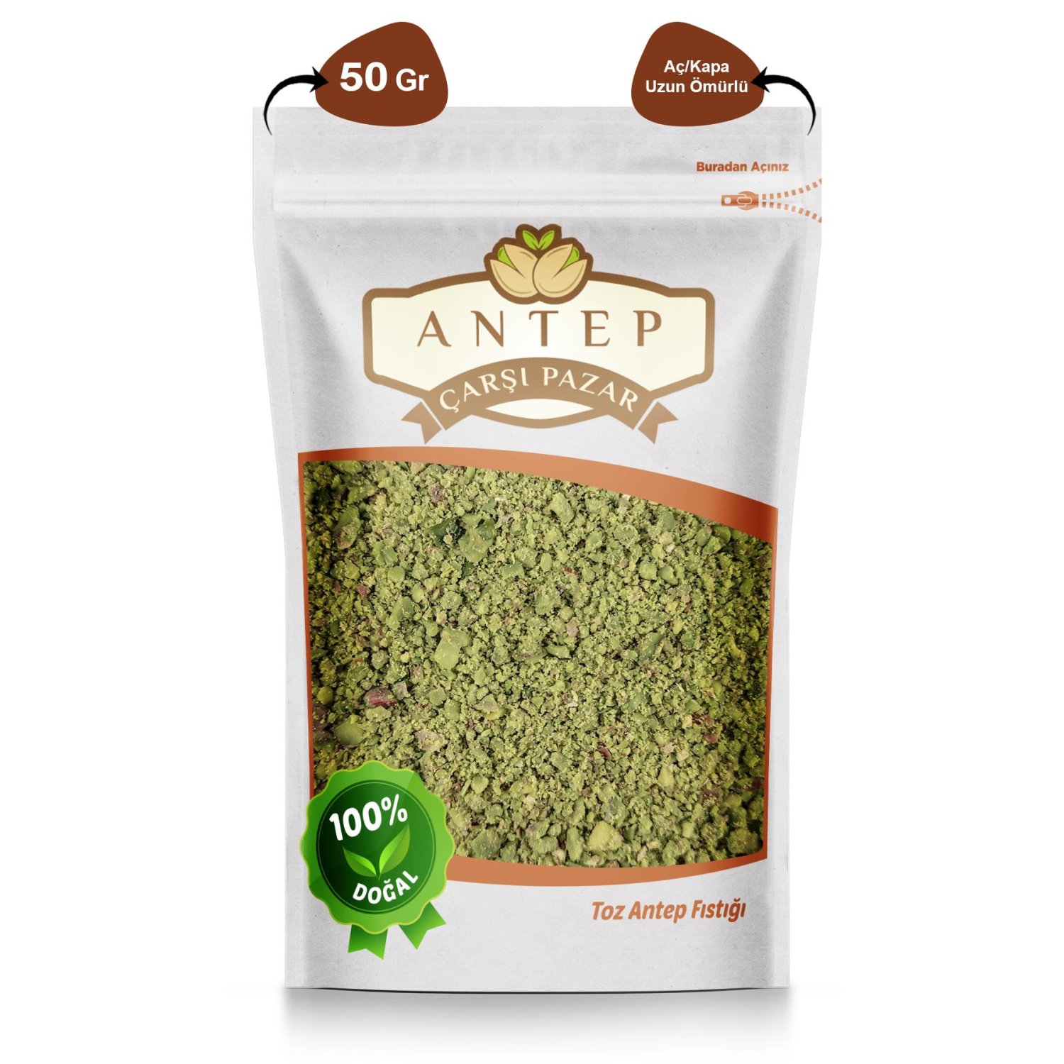 Toz Antep Fıstığı (Boz İçten Çekilmiş) | 50 Gr.
