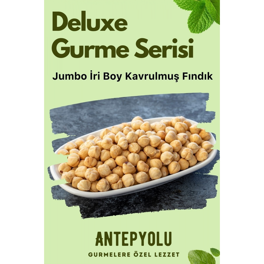Deluxe Gurme Serisi Iri Boy Çifte Kavrulmuş Çıtır Iç Fındık %100 Taze & Lezzetli Fındık Içi 50 Gr