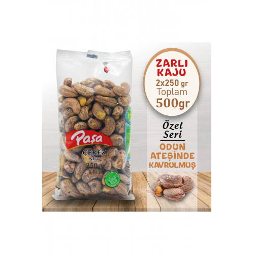 Odun Ateşinde Kavrulmuş Zarlı Kaju 250 gr X 2 Adet (1. KALİTE)
