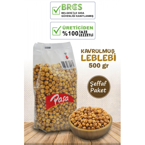 Çifte Kavrulmuş Sarı Leblebi Şeffaf Paket 500 gr (1. KALİTE)
