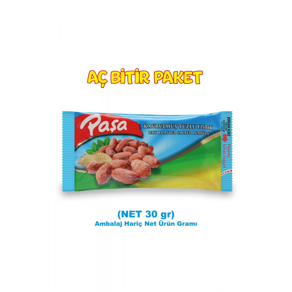 Kavrulmuş Tuzlu Yer Fıstığı 30 gr X 48 Adet (NATUREL 1. KALİTE)