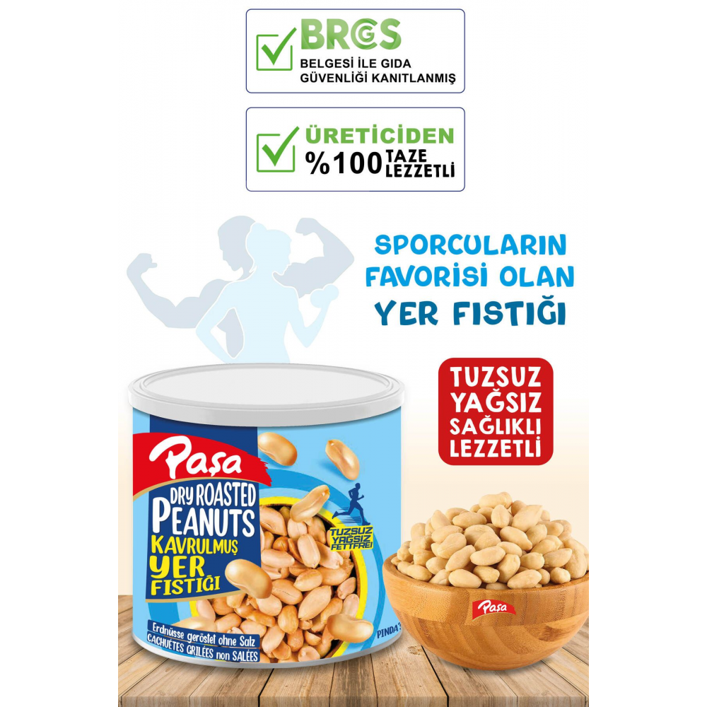 Kavrulmuş Yer Fıstığı Teneke Kutu 200 gr (Naturel 1. Kalite)