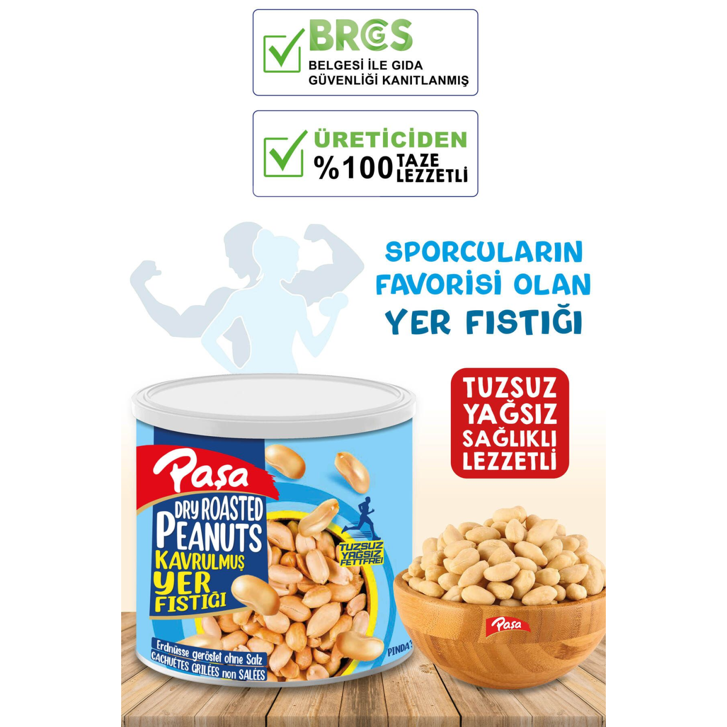 Kavrulmuş Yer Fıstığı Teneke Kutu 200 gr (Naturel 1. Kalite)