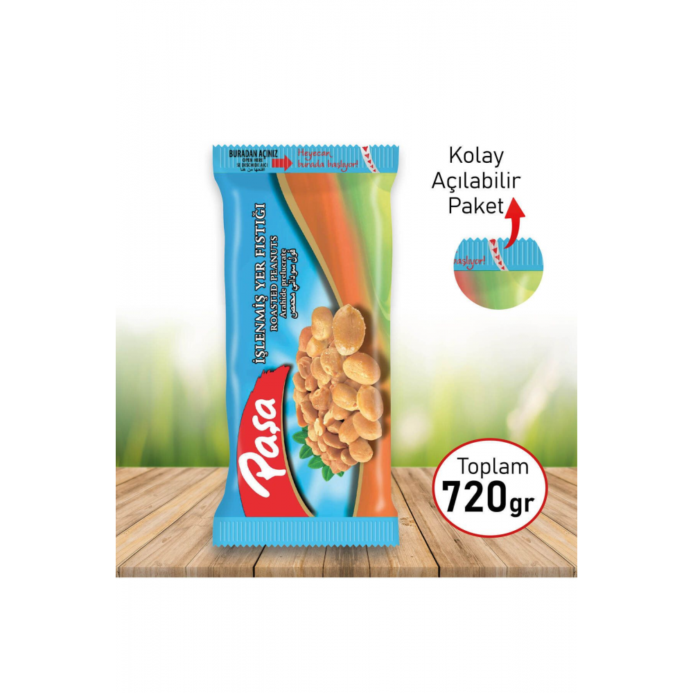 Paşa Işlenmiş Yer Fıstığı 30 gr X 24 Adet (1. KALİTE)