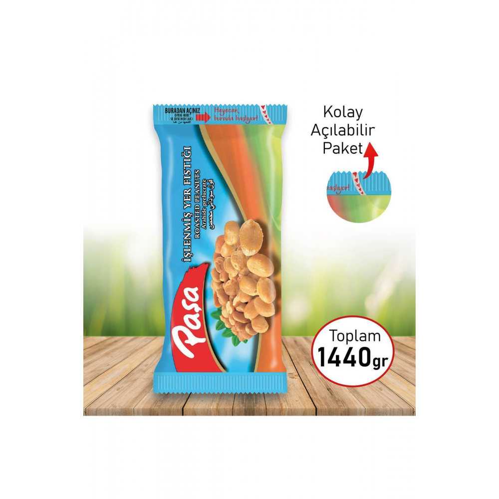 Paşa Işlenmiş Yer Fıstığı 30 gr X 48 Adet (1. KALİTE)