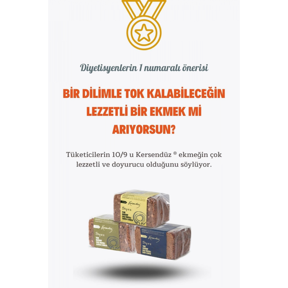 %100 Siyez Tam Buğday Ekşi Mayalı Ekmekler 3'lü Seçim 3x500gr (TAHILLI-SADE-CEVİZLİ)