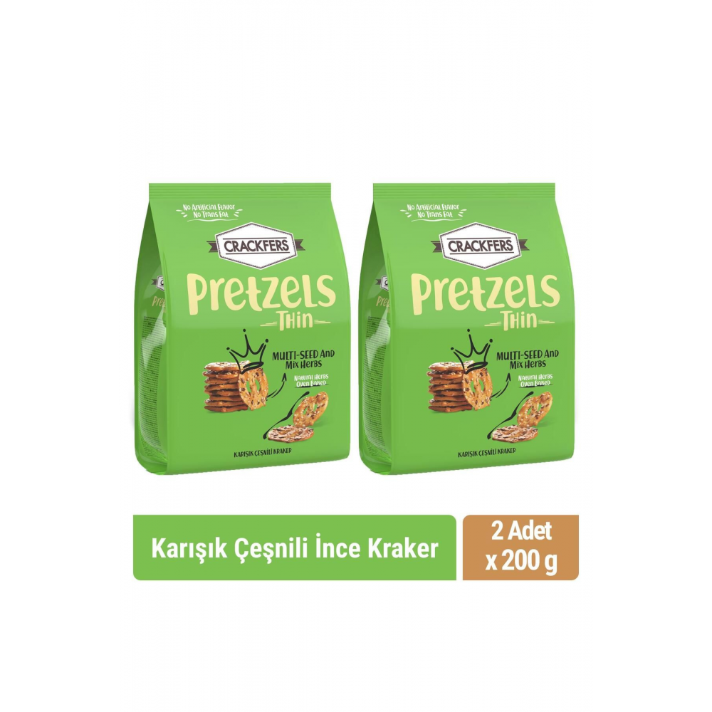 Pretzel Karışık Çeşnili 200 gr X 2 Adet