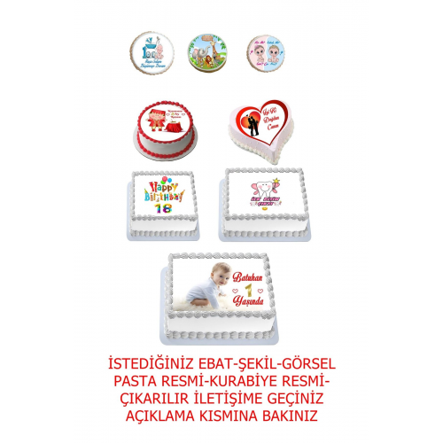 Yenilebilir Pasta Resmi Istenilen Ebat Istediğiniz Görseli Bize Atabilirsiniz Rs5428027741