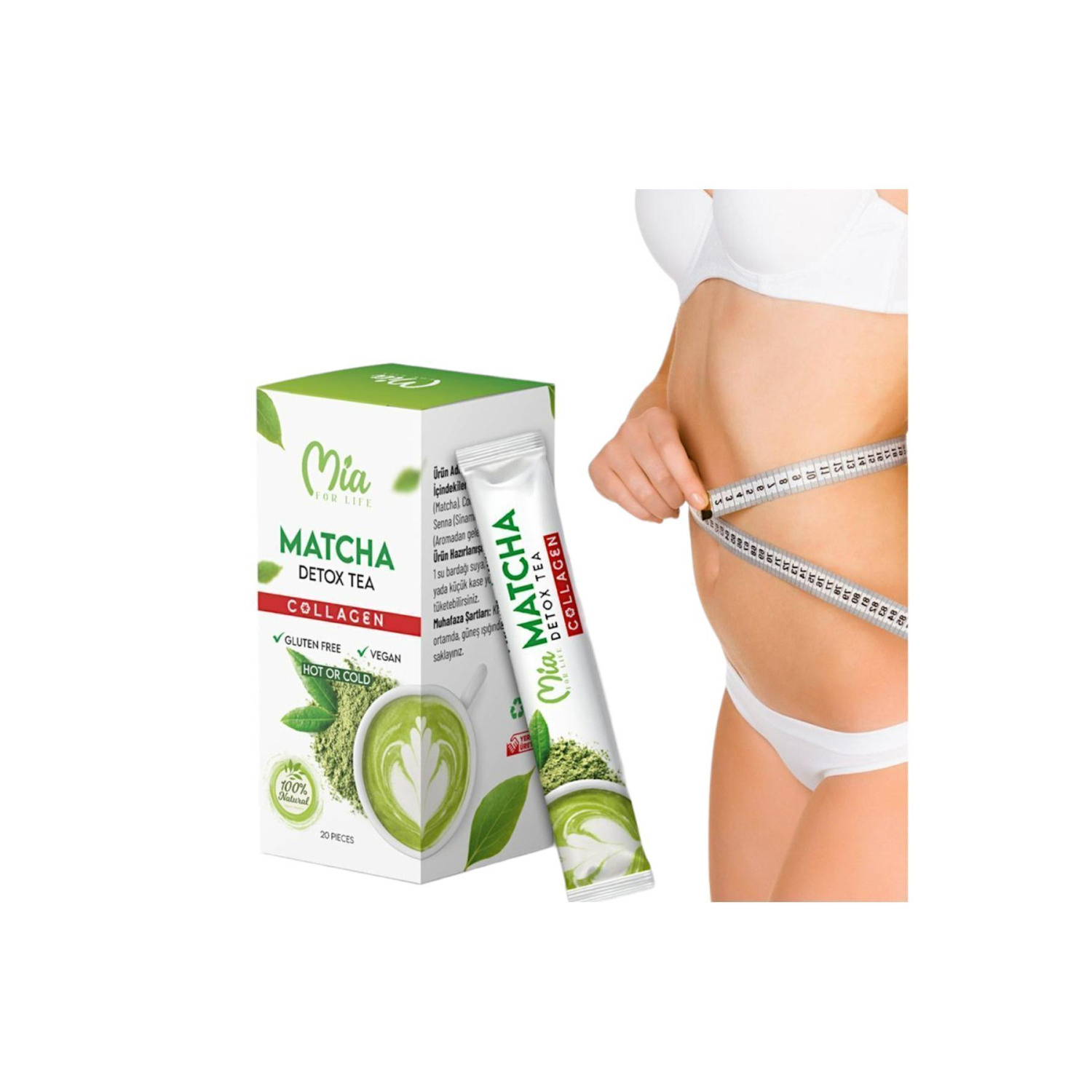 Matcha Detox Tea Collagen 20 Pieces