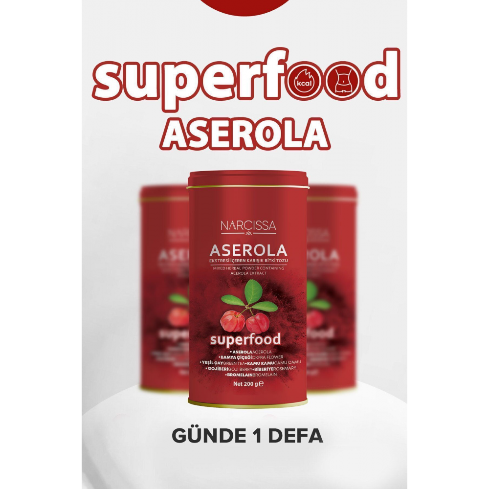 Aserola Ekstresi içeren Karışık Bitki Tozu