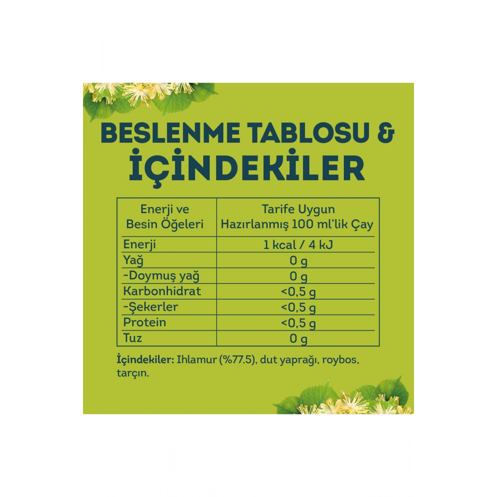 Bardak Poşet Bitki Çayı Ihlamur 20'Li