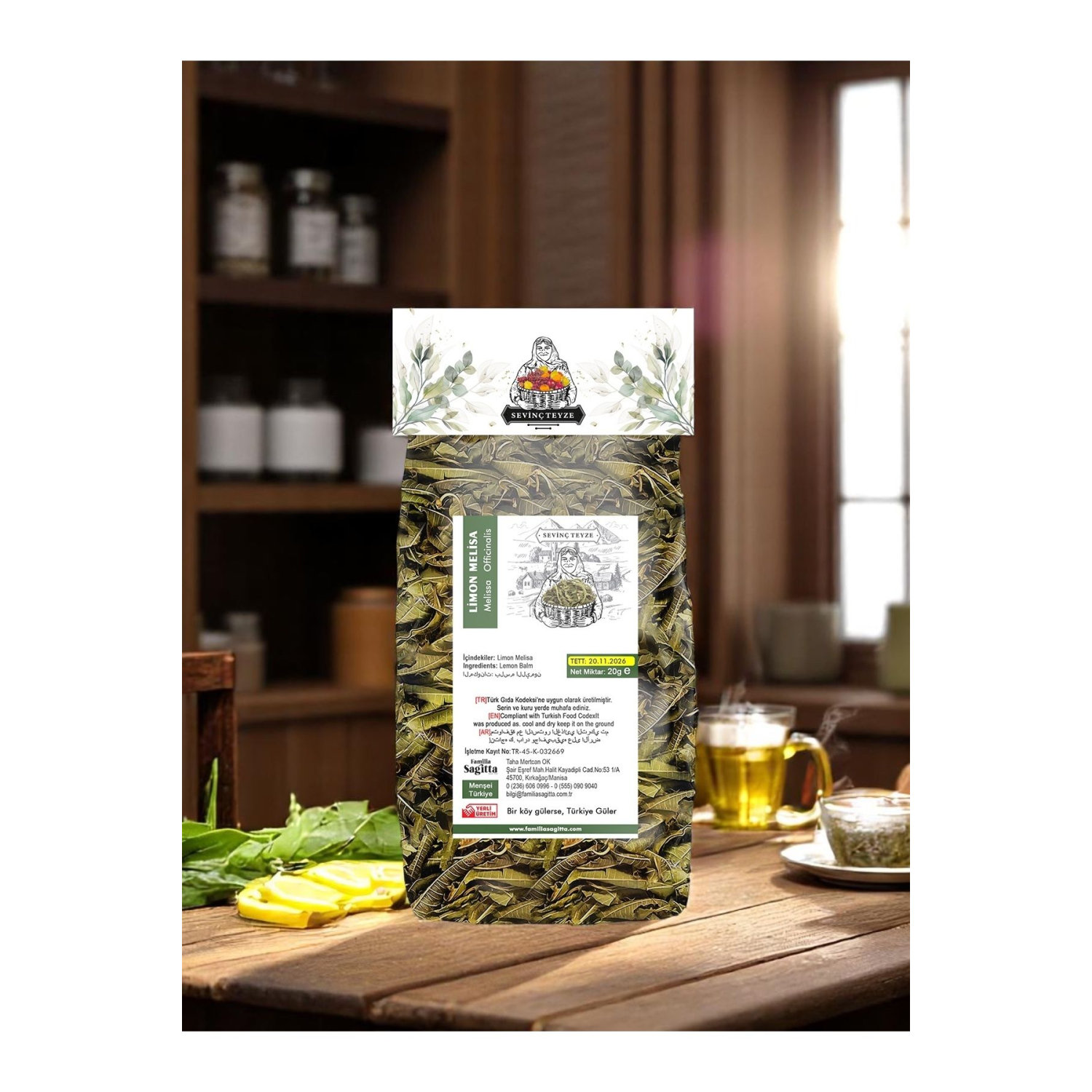 Sevinç Teyze Limon Melisa,oğul Otu,nane Balsamı,acem Otu,limon Otu,melissa Officinalis 20g.