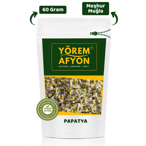 Yörem Afyon Meşhur Muğla Güneşte Kurutulmuş Kokulu Kuru Papatya, Koyun Gözü, Alababa | 60gr.