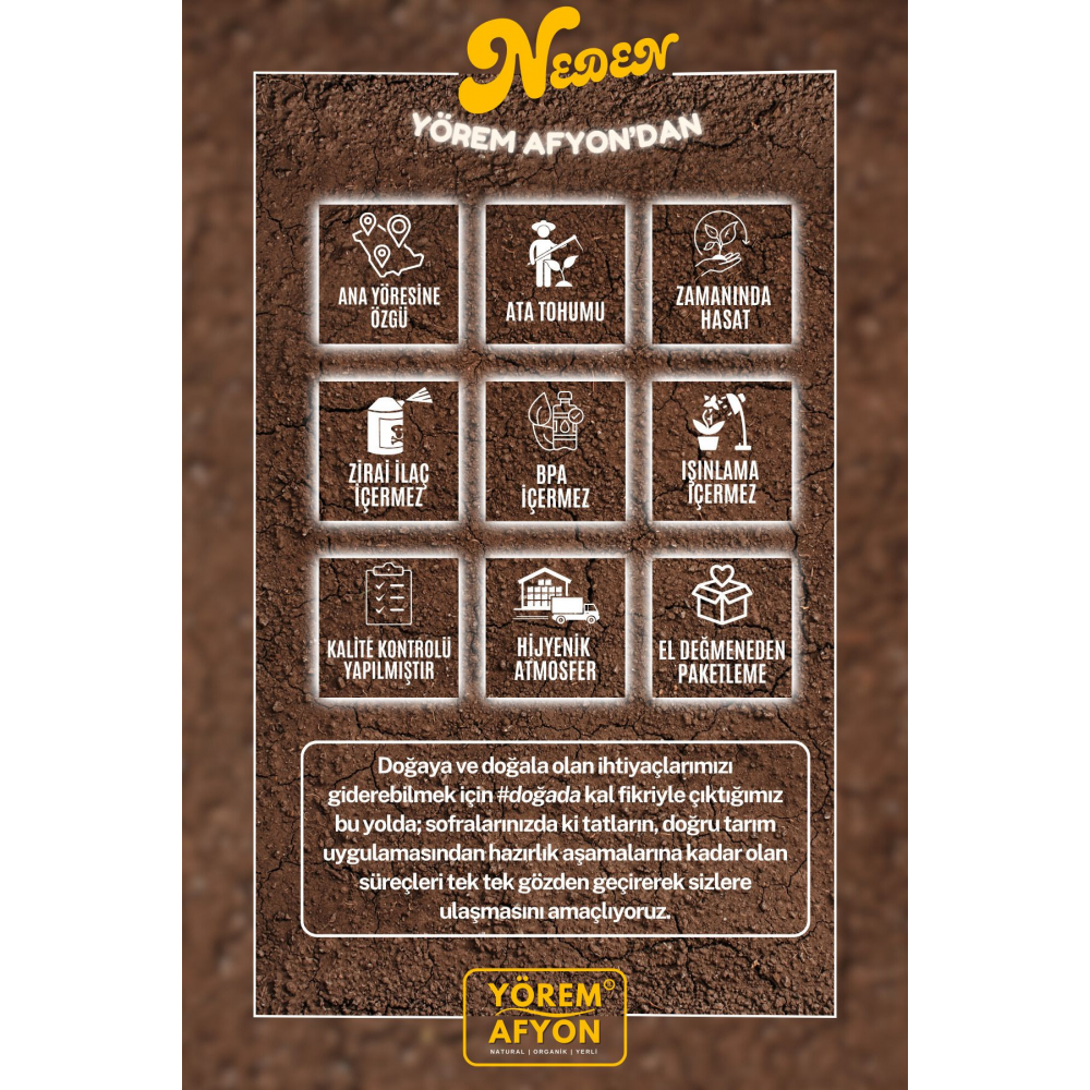 Yörem Afyon Meşhur Muğla Güneşte Kurutulmuş Kokulu Kuru Papatya, Koyun Gözü, Alababa | 60gr.