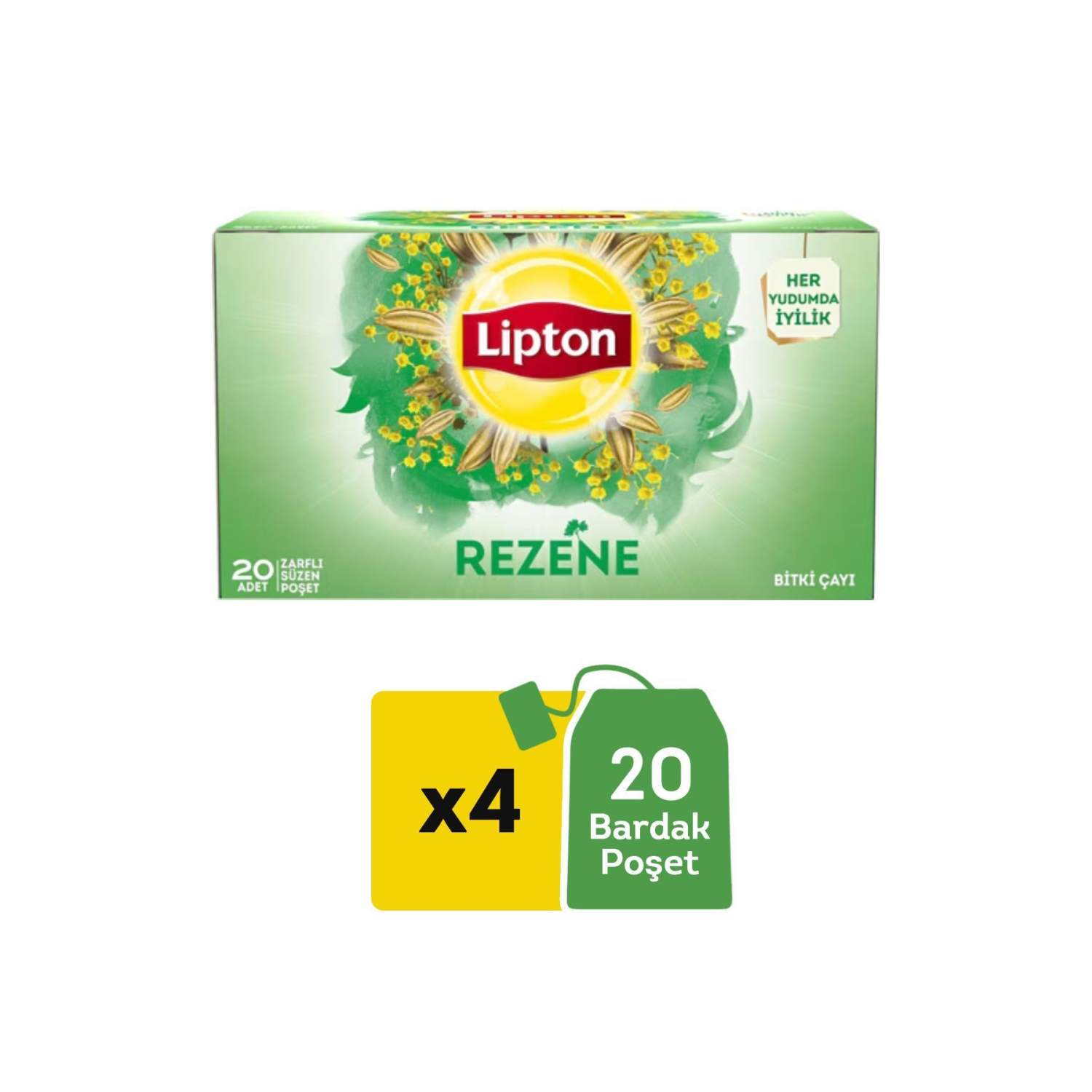 Rezene Çayı 20'li Bardak Poset Cay X 4 Adet