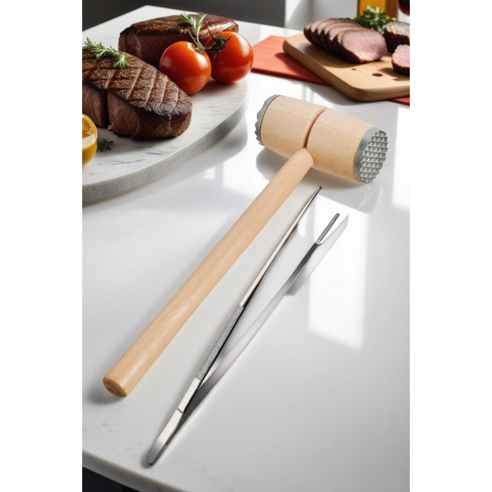 Et Tokmağı ve Çelik Cımbız Seti Lieteswe