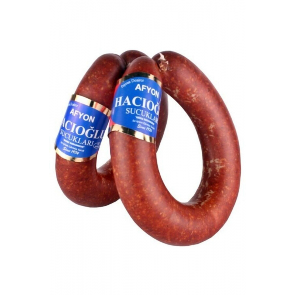 Hacıoğlu Sucuk Geleneksel Lezzet %100 Dana Afyon Sucuğu 1 Kğ