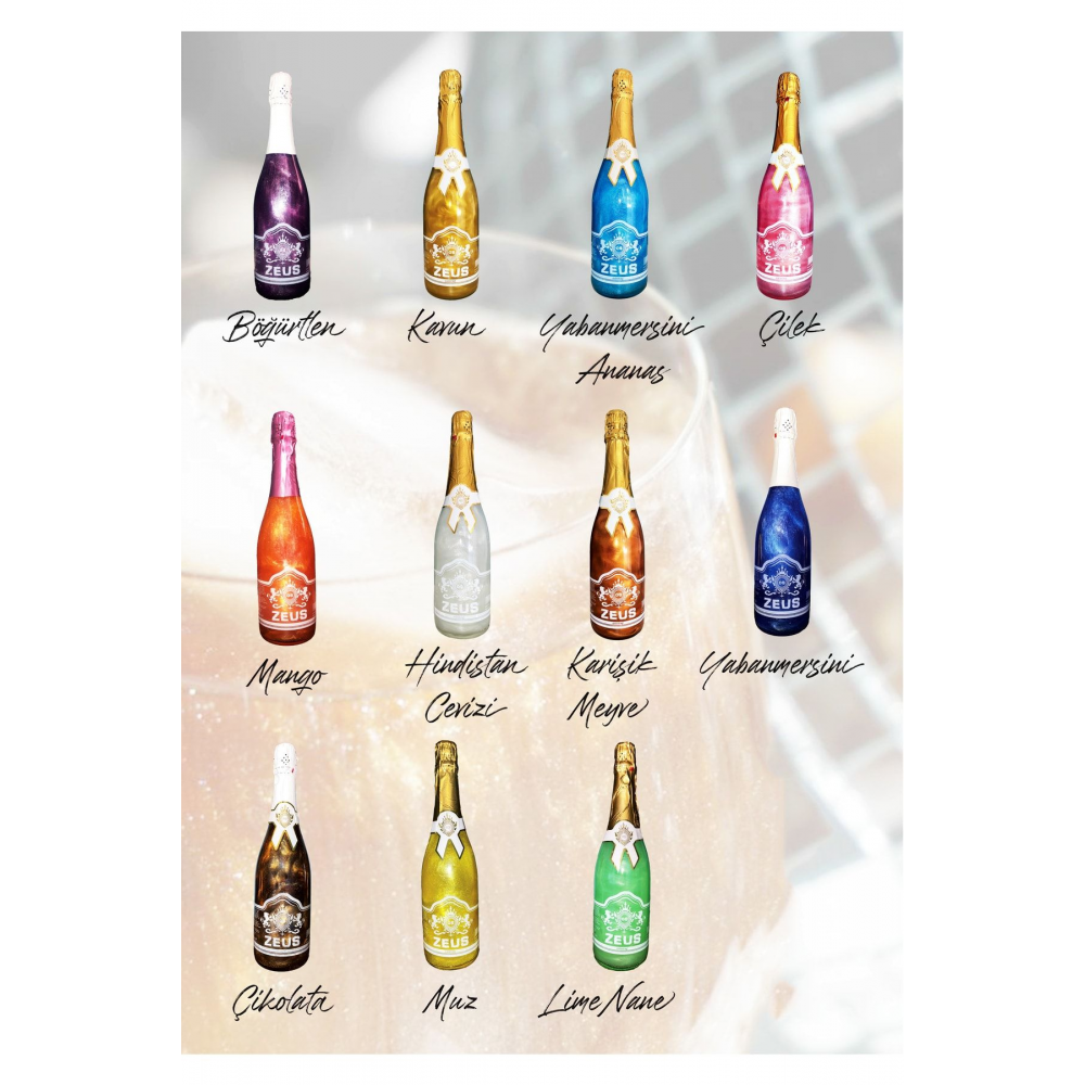 Alkolsüz Simli Yaban Mersini Aromalı Gazlı Içecek (2 Adet Kırmızı Bardak)