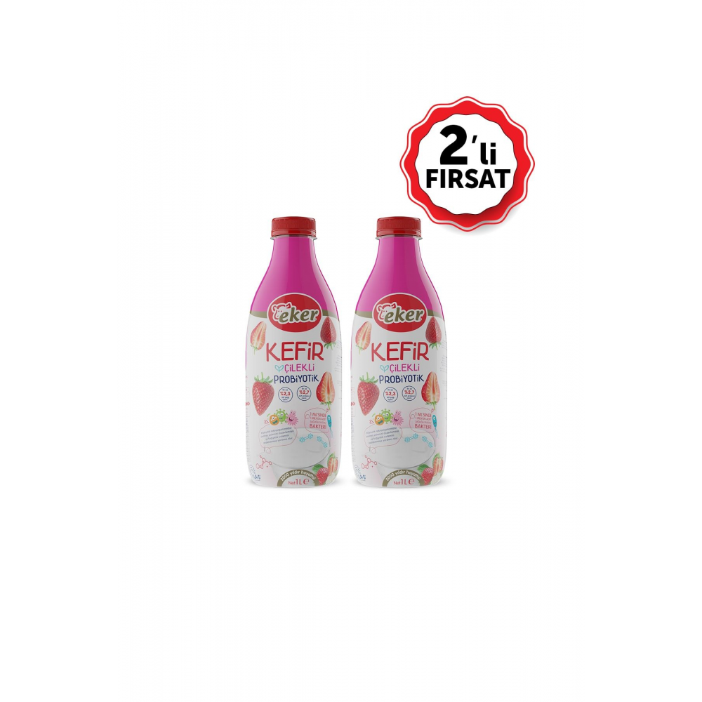 Çilekli Probiyotik Kefir 1 lt