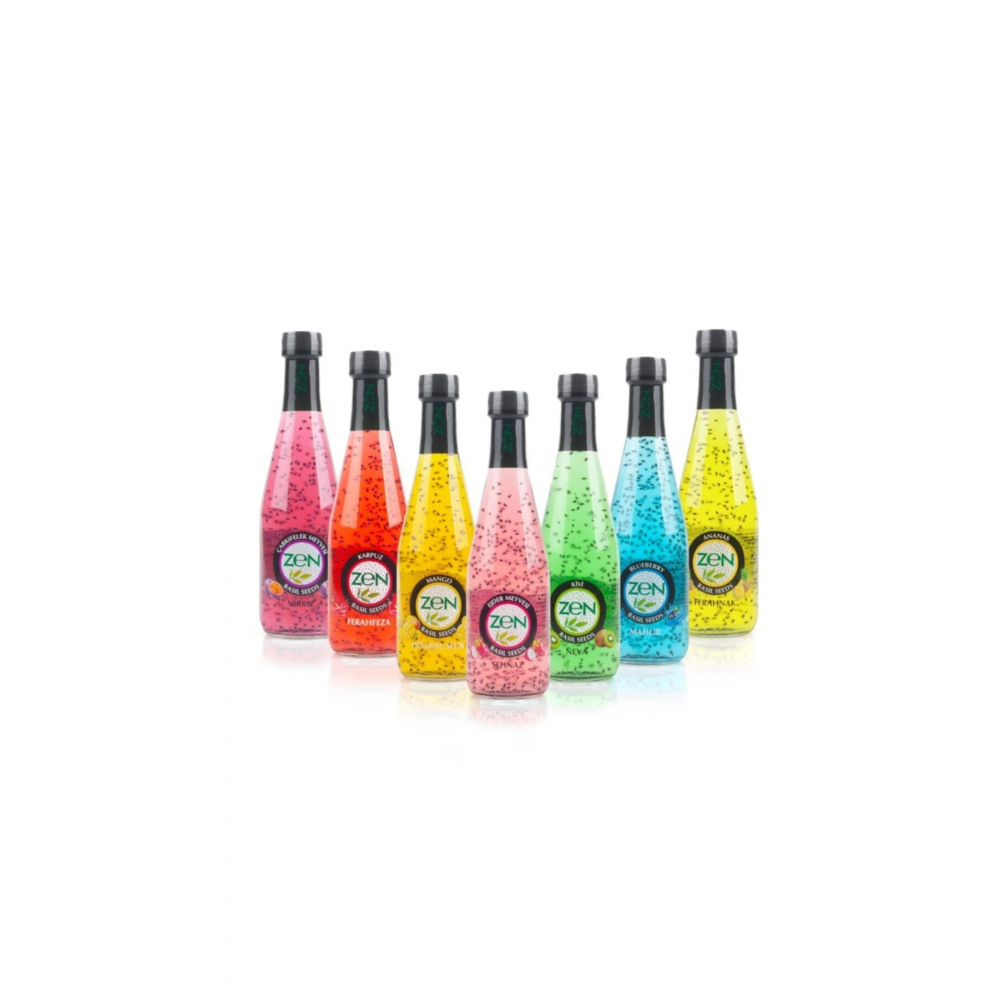 Zen Fesleğen Tohumlu Meyve Aromalı Meyve Suları 330 ml X 7 Adet