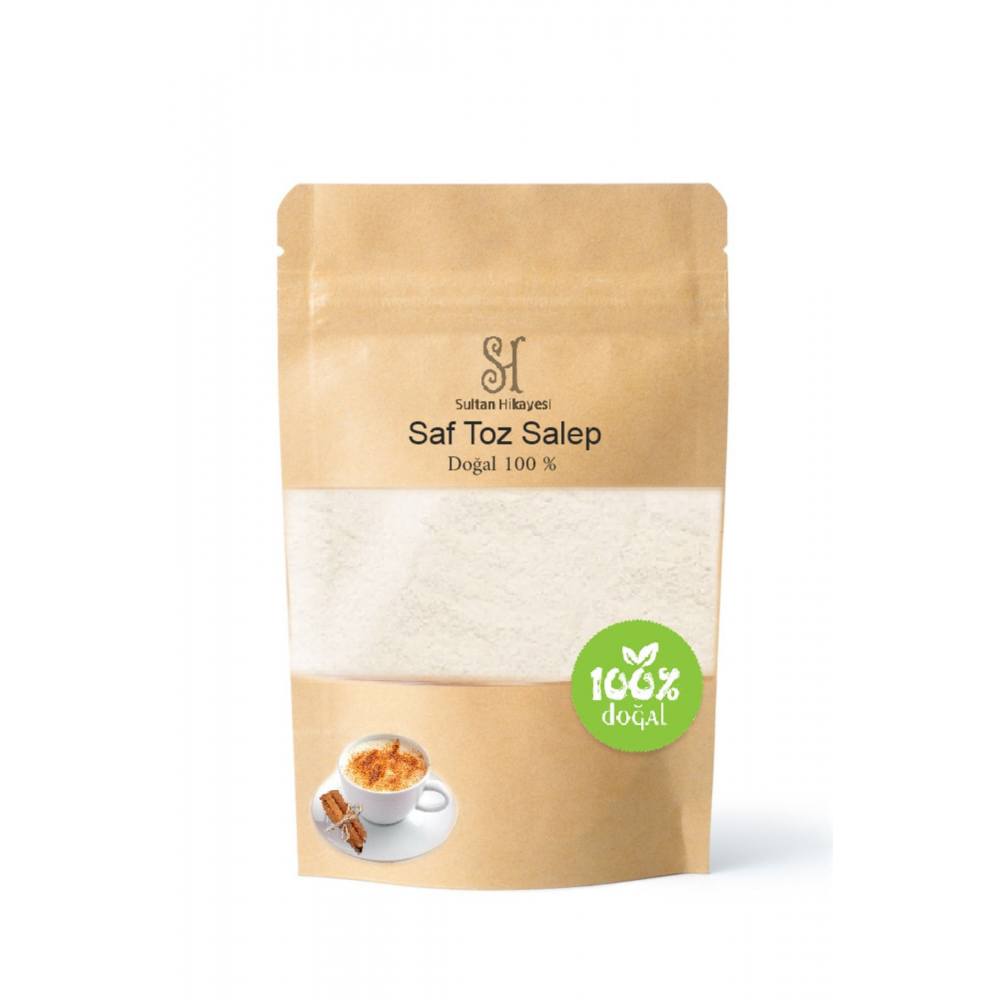 Doğal Saf Sahlep Toz Salep Doğal Meşhur Bucak Sahlebi Dondurma Salebi 75 Gr