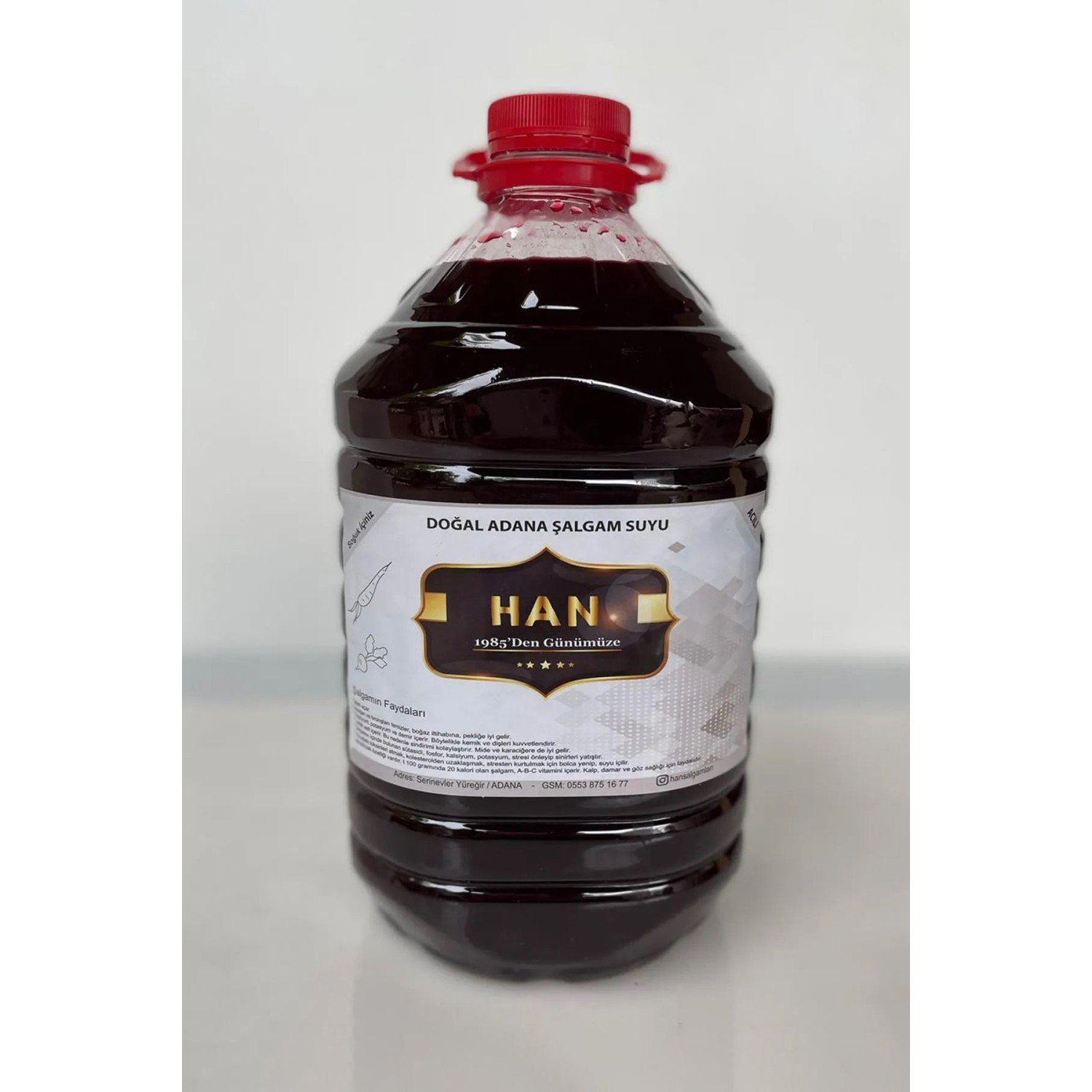 Şalgam Katkısız Adana Şalgamı Acılı 5 Lt