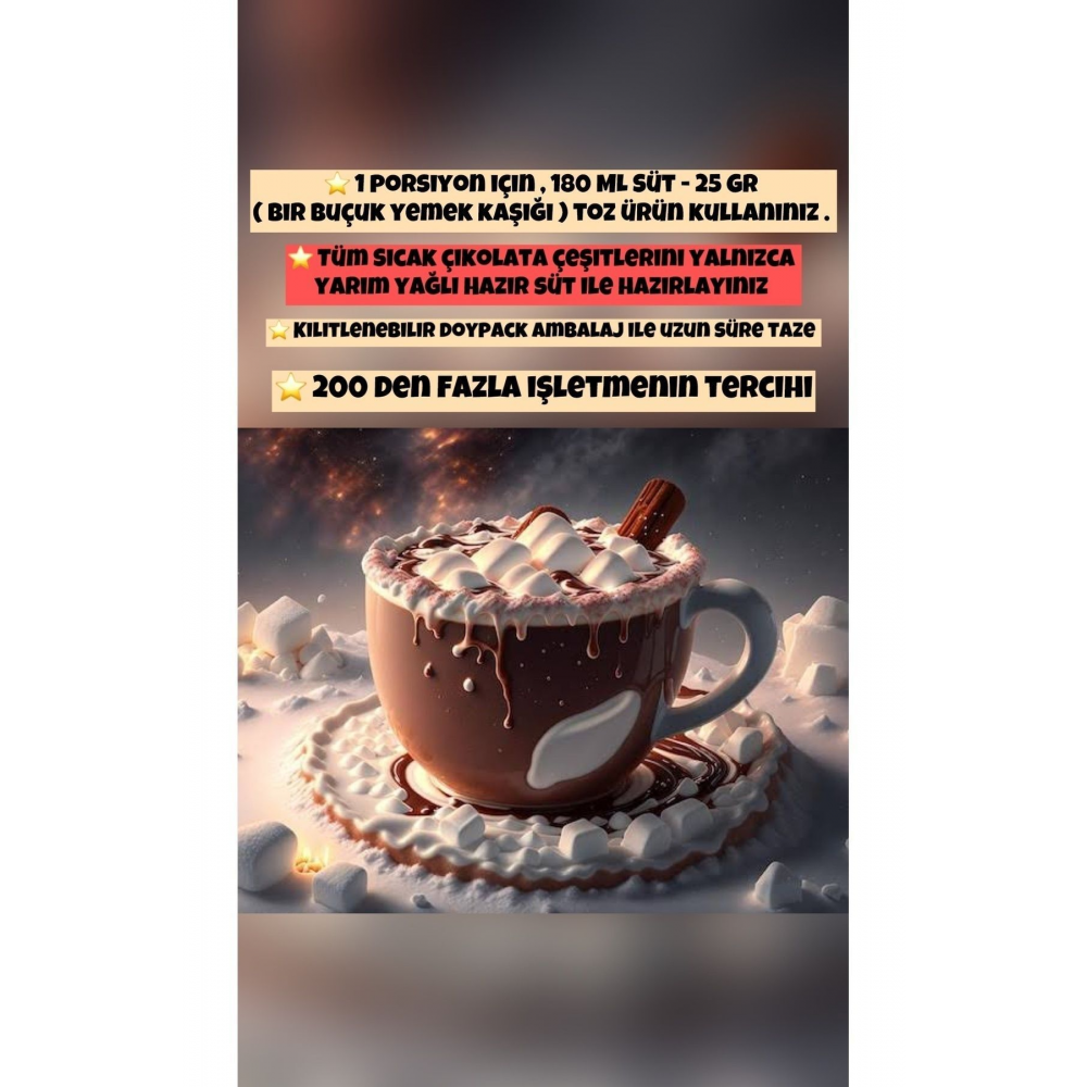 Sıcak Çikolata 1 Kg - 1000 Gr 