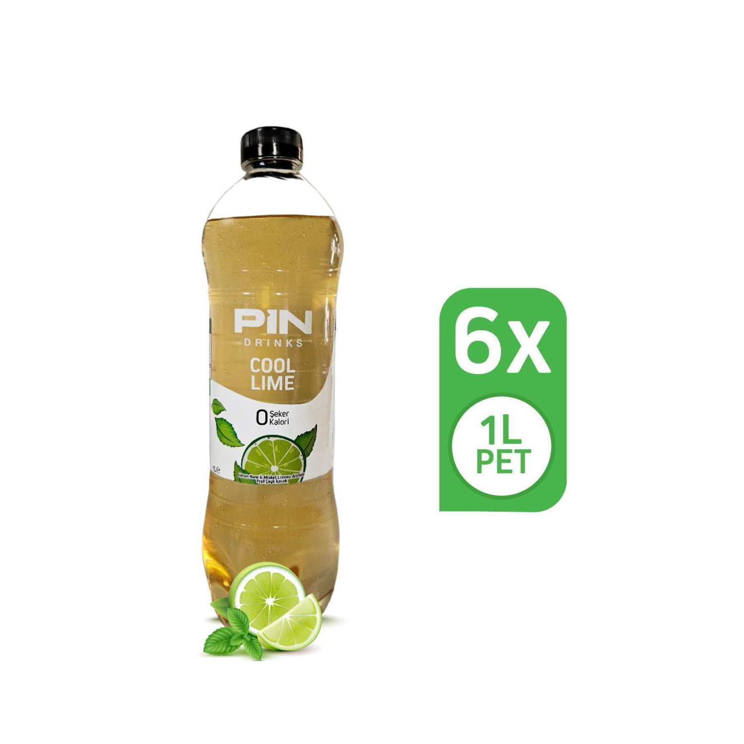 Cool Lime - Şekersiz & Kalorisiz 1 Litre X 6 Adet