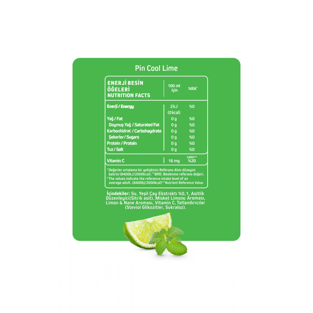 Hibiskus Çayı & Cool Lime Deneme Paketi - Şekersiz & Kalorisiz 6 Adet X 1 Litre