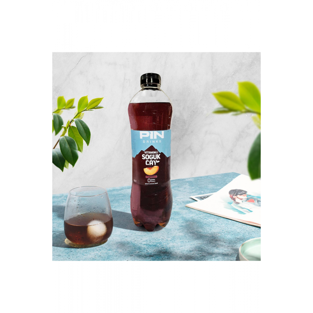 Şeftali Aromalı Soğuk Çay - Şekersiz & Kalorisiz 1 Litre X 6 Adet