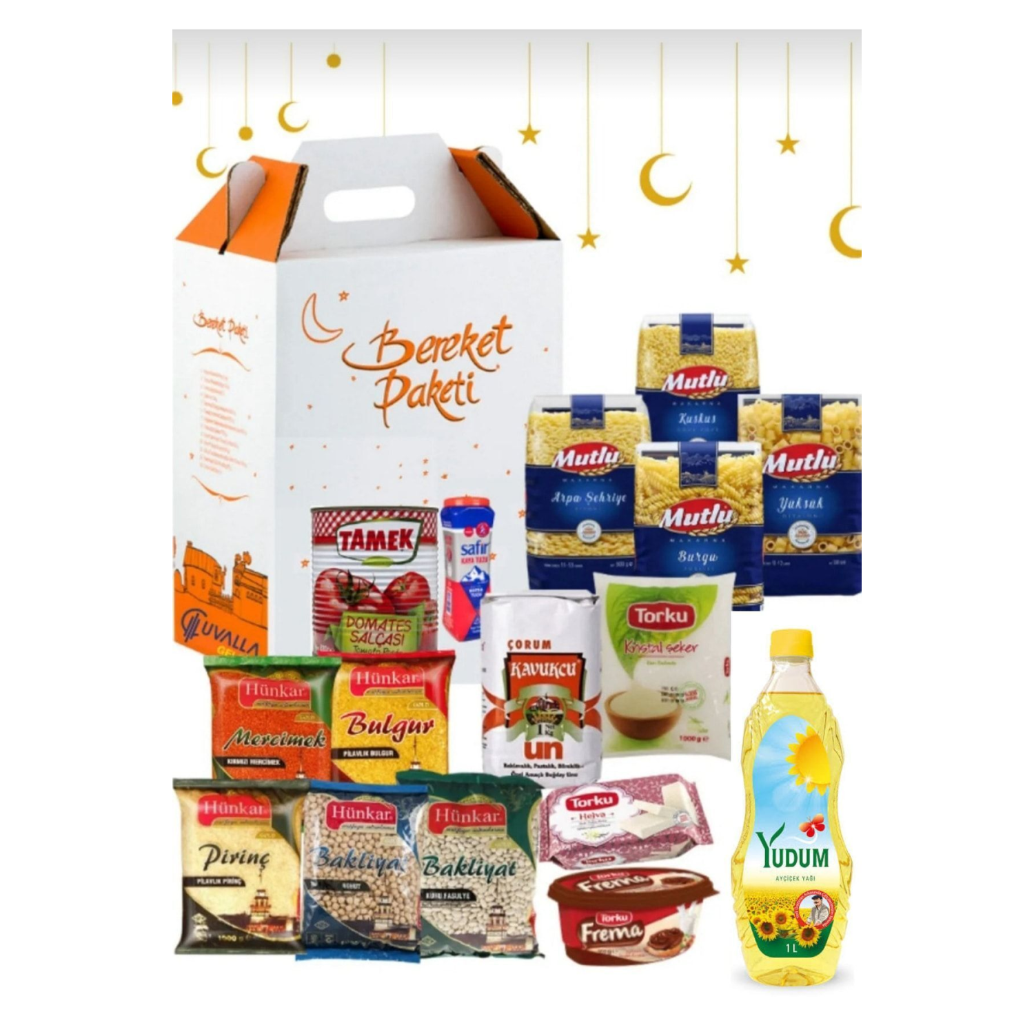 Ramazan Paketi Kumanya Yardım Erzak Gıda Kolisi 16 Parça Ürün Ekonomik Kumanya