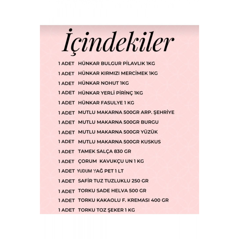 Ramazan Paketi Kumanya Yardım Erzak Gıda Kolisi 16 Parça Ürün Ekonomik Kumanya