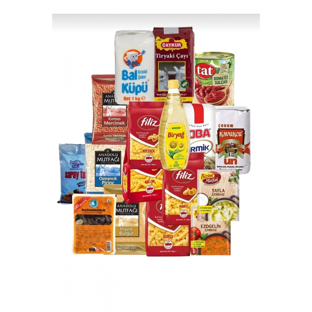 Ramazan paketi kumanya yardım gıda erzak kolisi lüks paket 17 parça ürün