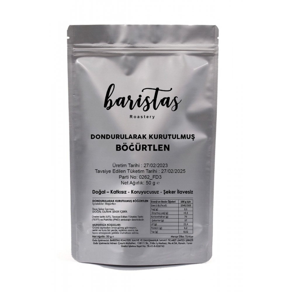 Dondurularak Kurutulmuş Böğürtlen 50Gr. / Freeze Dried Berries