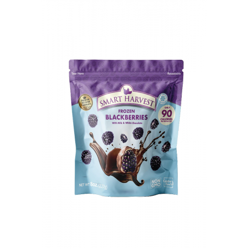 Dondurulmuş Sütlü Ve Beyaz Çikolata Kaplanmış Böğürtlen 227gr