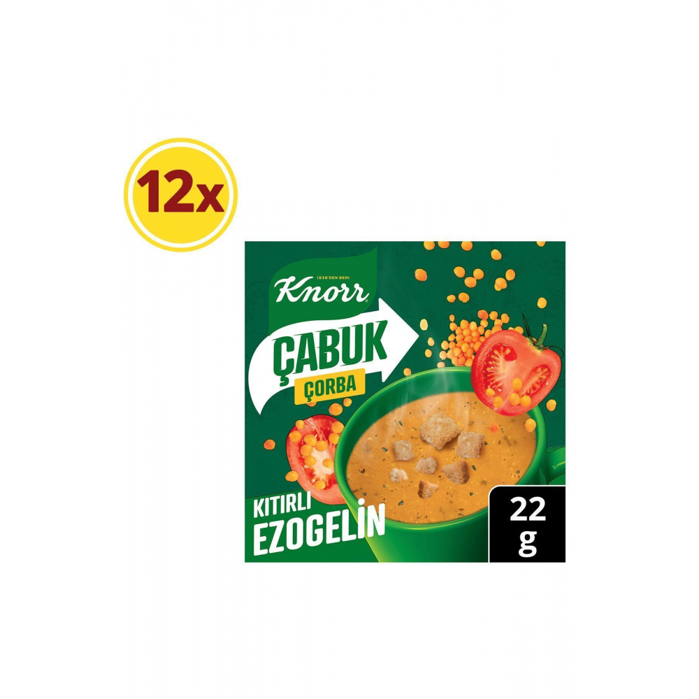 Çabuk Çorba Ezogelin Pratik Çorba 22 gr X 12 Adet