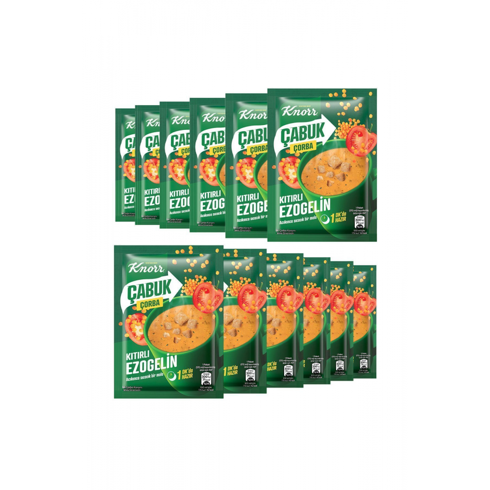 Çabuk Çorba Ezogelin Pratik Çorba 22 gr X 12 Adet