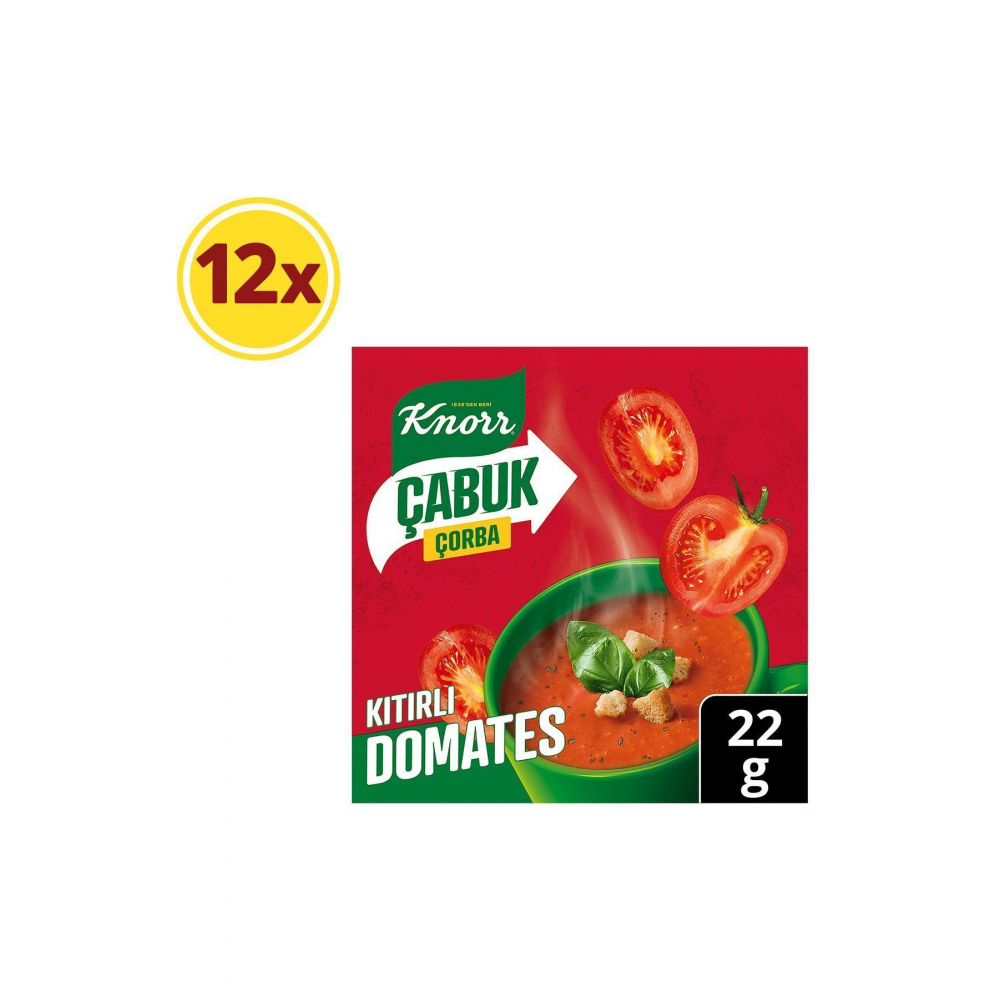 Kıtırlı Domates Çabuk Çorba 22 gr X 12 Adet