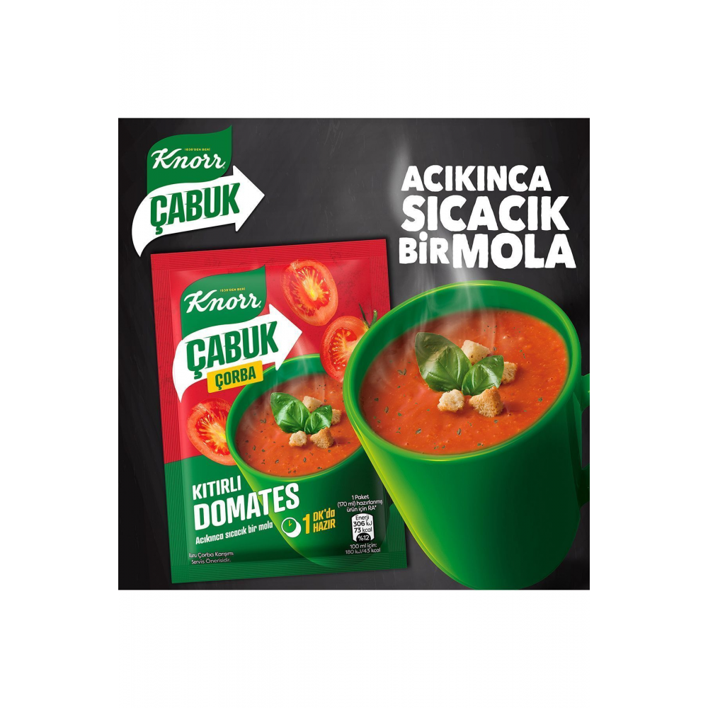Kıtırlı Domates Çabuk Çorba 22 gr X 12 Adet