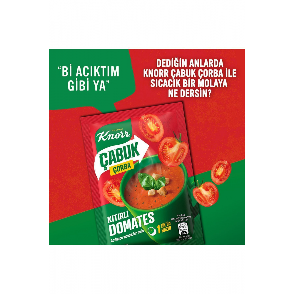 Kıtırlı Domates Çabuk Çorba 22 gr X 12 Adet