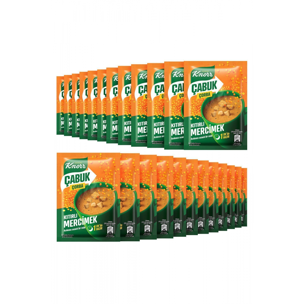Mercimek Çabuk Çorba 22 gr X 12 Adet