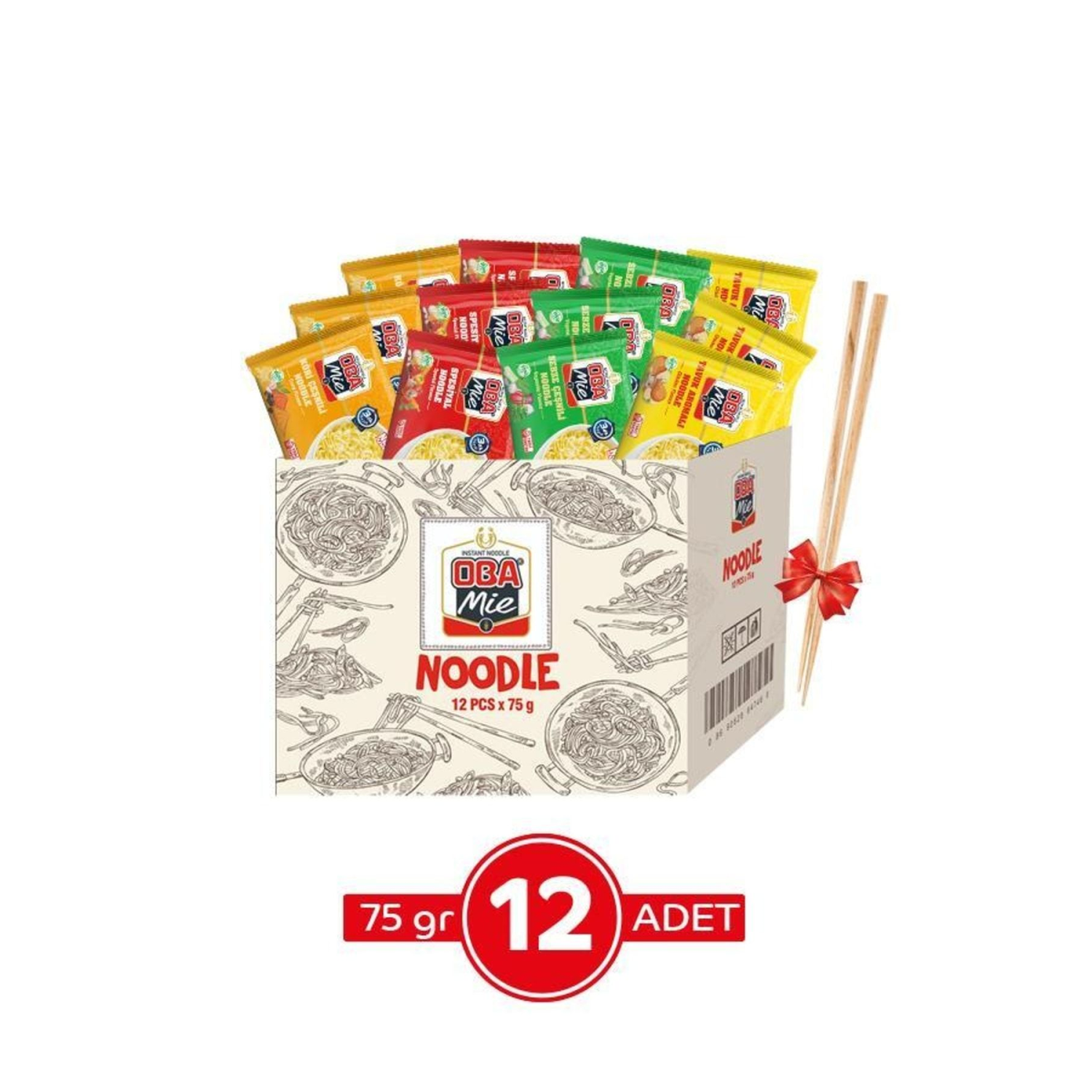 Oba Mie Karma Çeşnili Noodle 12'li