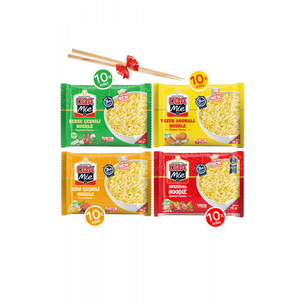 Oba Mie Karma Çeşnili Noodle 40'lı