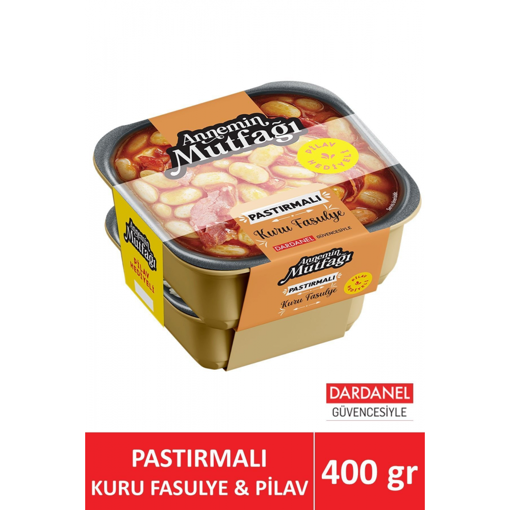Annemin Mutfağı Hazır Yemek Pastırmalı Kuru Fasulye 200 gr & Pilav 200 gr