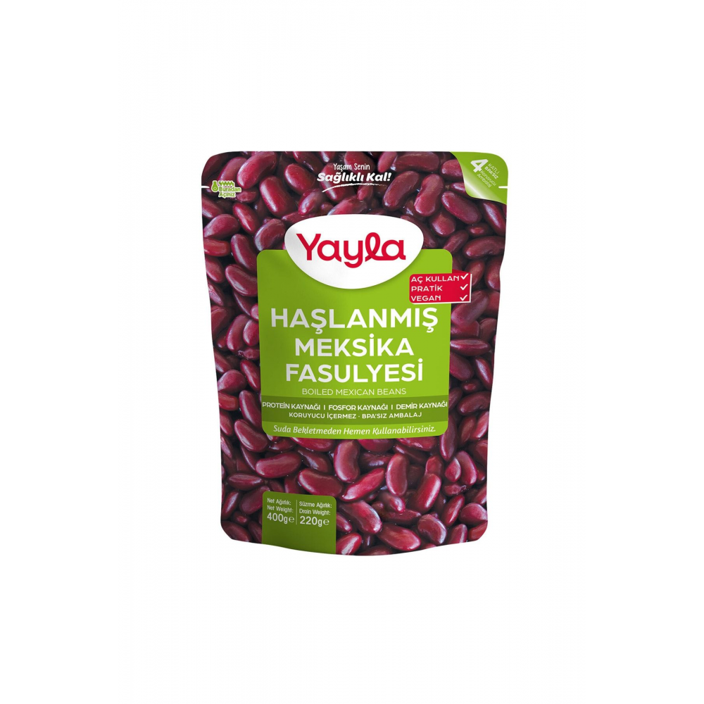 Haşlanmış Meksika Fasulyesi 400 Gr
