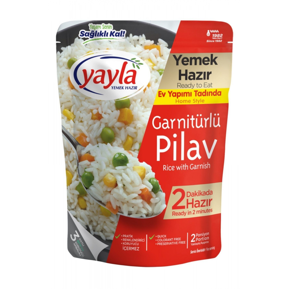 Yemek Hazır Garnitürlü Pirinç Pilavı 250 gr
