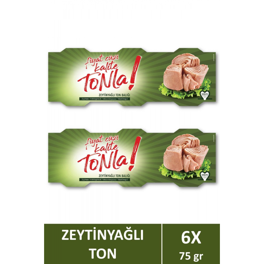 Zeytin Yağlı Ton Balığı 3x75 gr X2 Adet